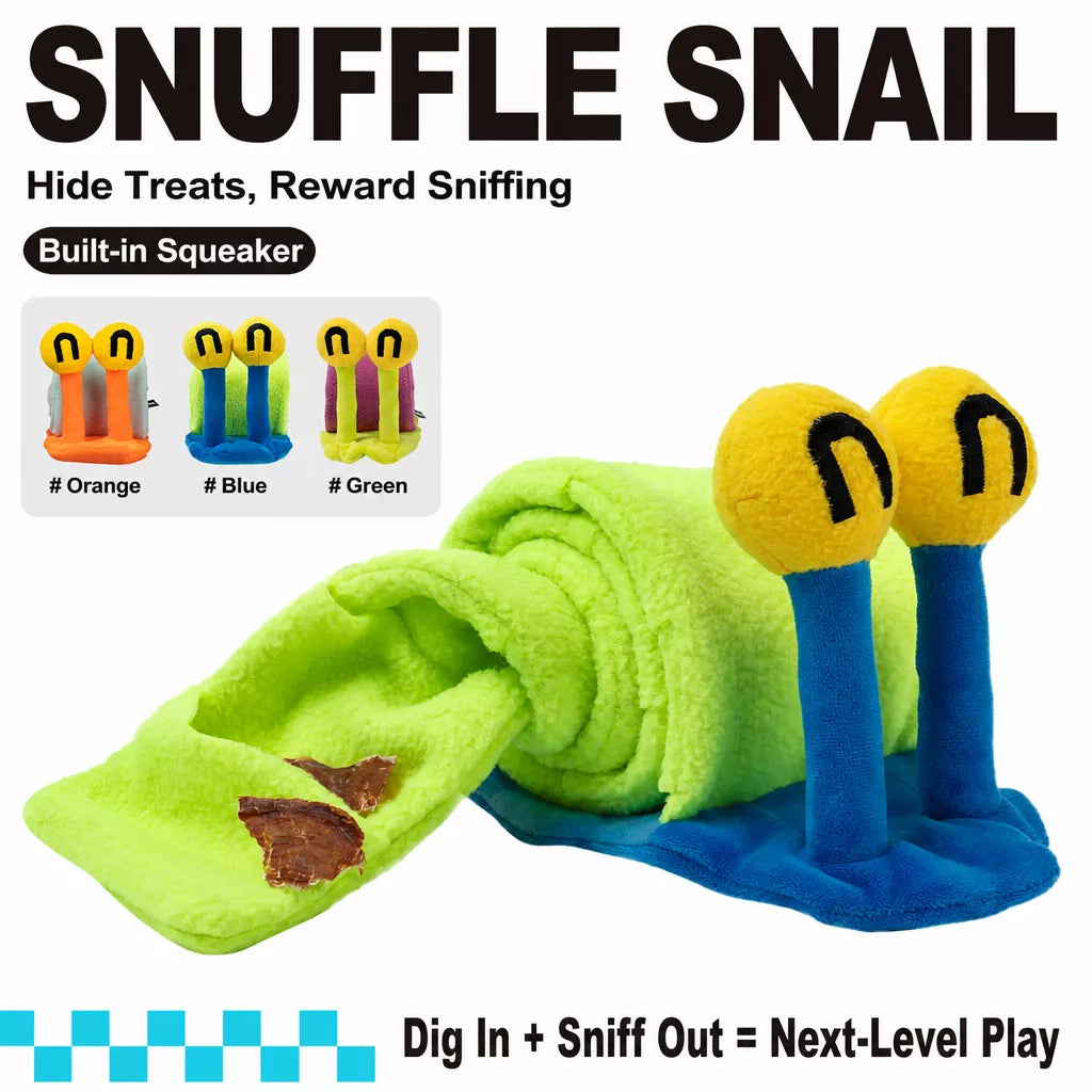 Snail Snuffle Squeaky Dog Toy