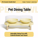 Elevated Ceramic Pet Bowl Stand for Cats and Dogs