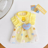 Lightweight Heart Detail Bubble Dress for Dogs and Cats