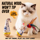Interactive Wobble Feather Cat Toy for Batting and Pouncing