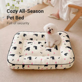 Cotton-Linen Pet Bed Mat for Small Dogs and Rabbits