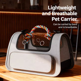 Breathable Pet Carrier Backpack with Handheld Carry Option
