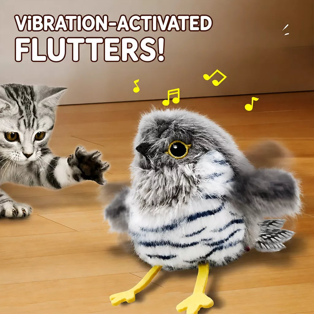Automatic Flying Bird Cat Toy with Fluttering Wings