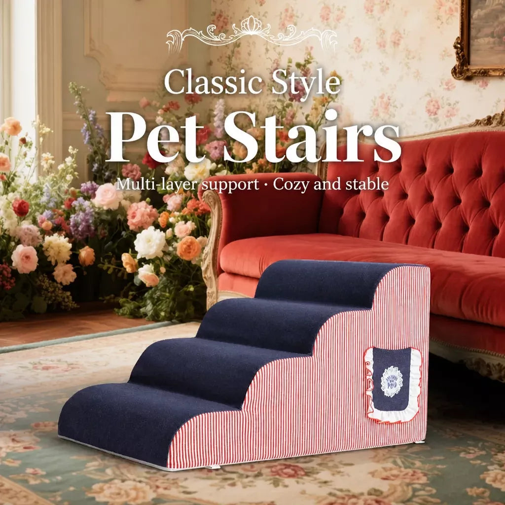 Pet Stairs for Small Dogs with Removable, Washable Design