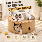 Donut Felt Cat Scratcher Bed & Tunnel