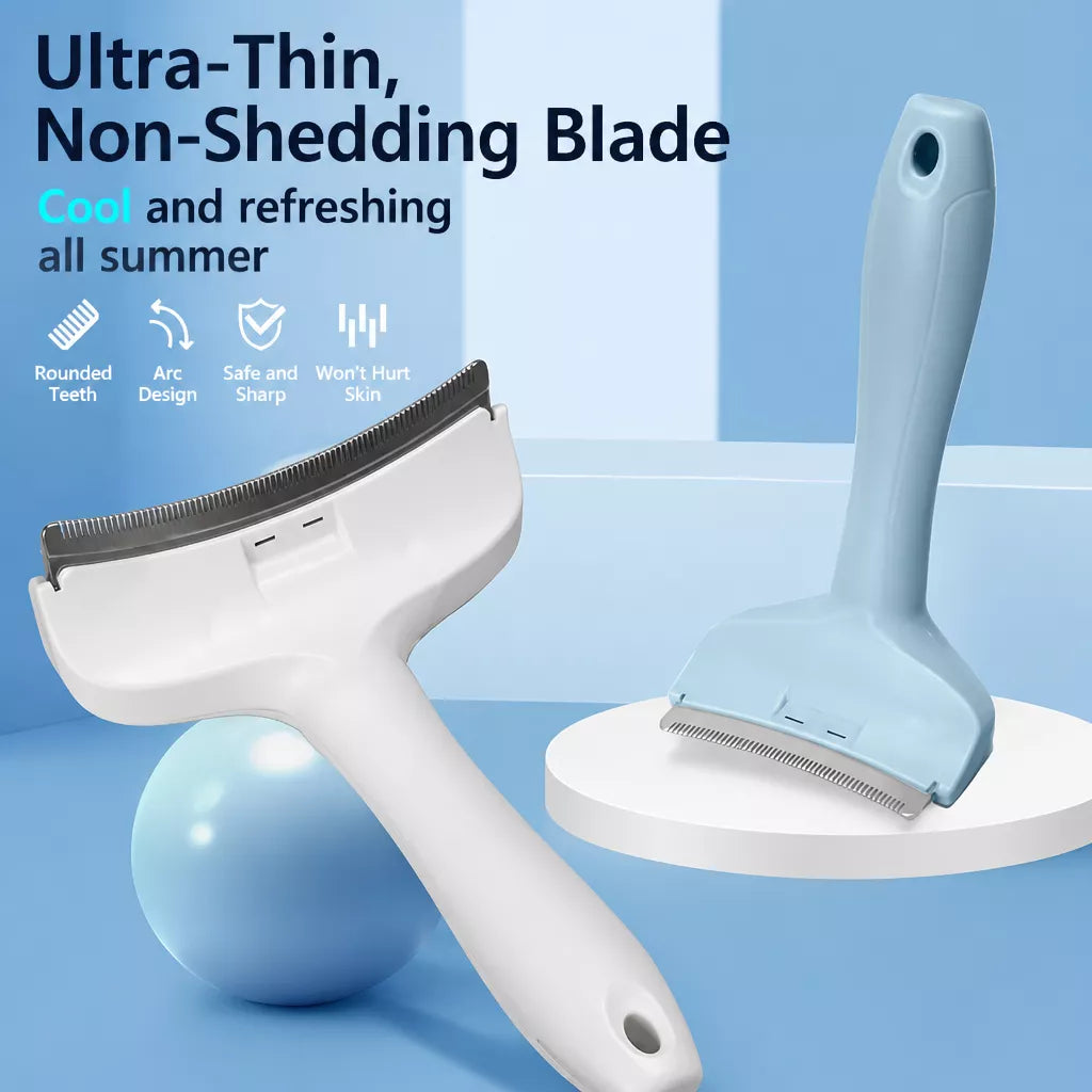 Curved Pet Deshedding Comb for Cats and Dogs