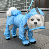 Waterproof Full-Coverage Raincoat with Leg Coverage for Small Dogs
