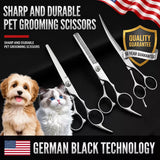 Stainless Steel Pet Grooming Scissors & Comb Set