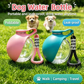 Portable Foldable Dog Water Bottle for Walks and Travel