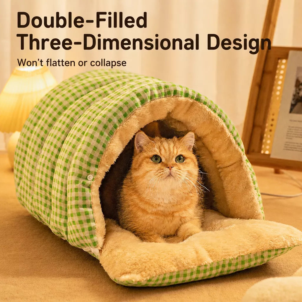 Semi-Enclosed Cat & Small Dog Bed
