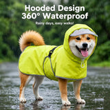 Waterproof Dog Raincoat with Belly Coverage