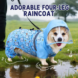 Full-Coverage Four-Leg Dog Raincoat