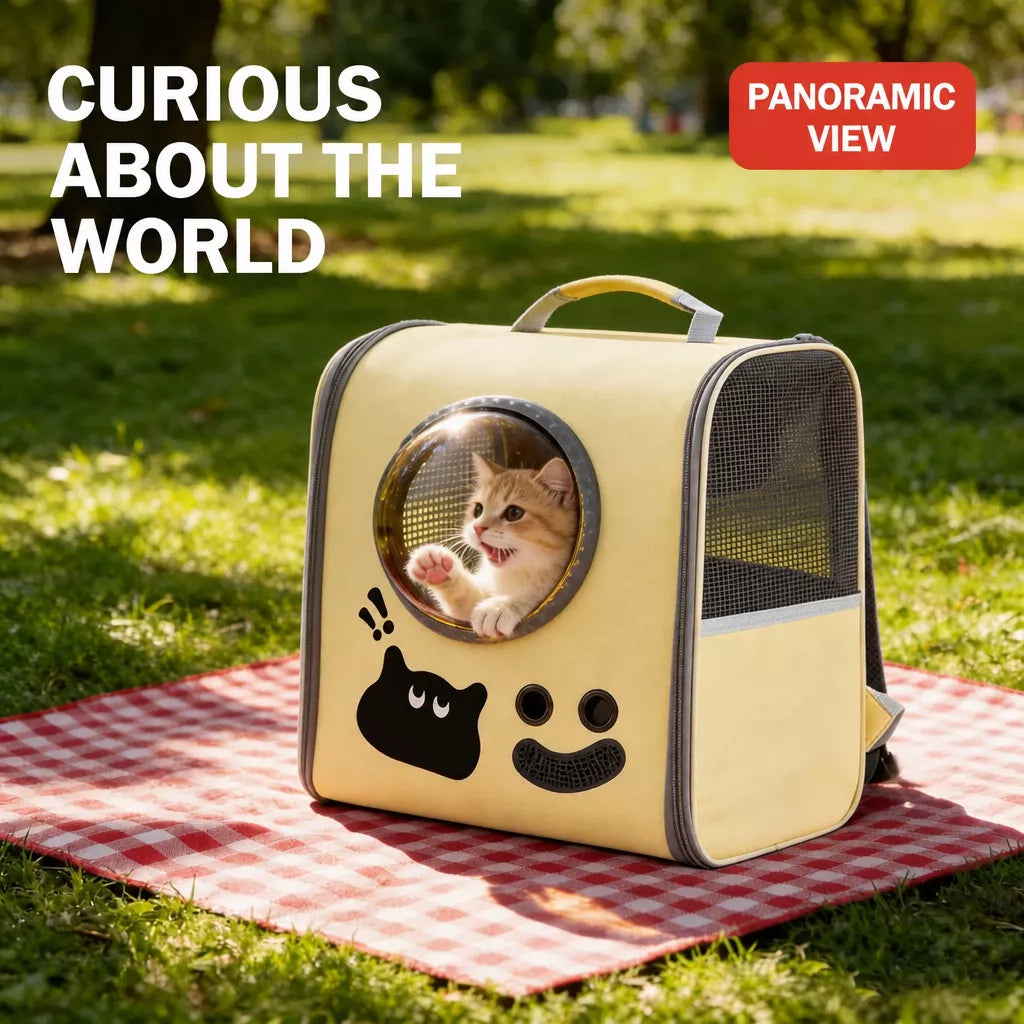 Breathable Pet Carrier Backpack for Cats and Small Dogs