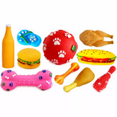 Latex Squeaky Chew Toy for Small Dogs – Assorted Shapes
