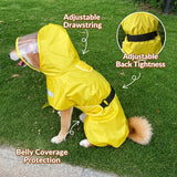 Dog Raincoat Cape for Small to Medium Dogs