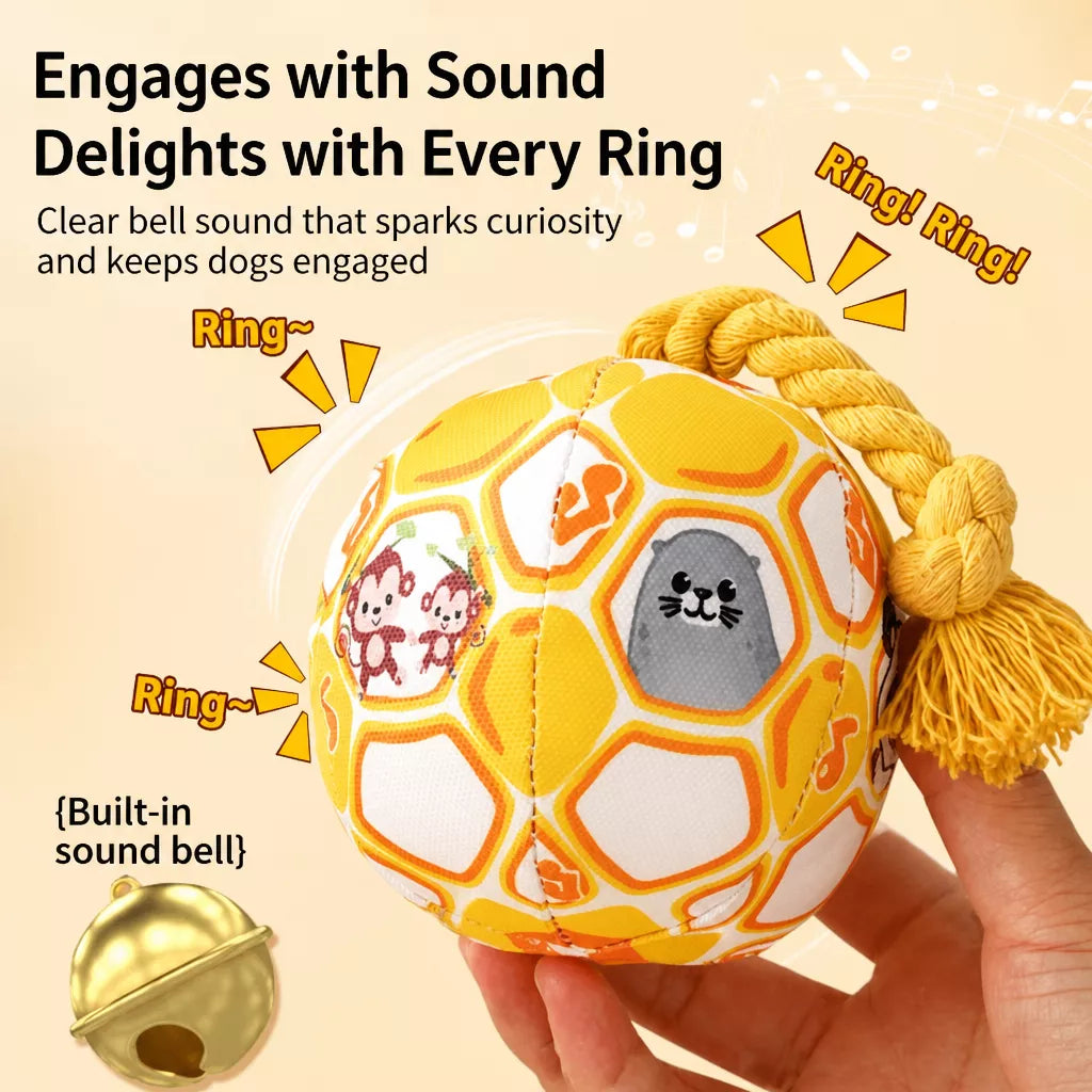 Unicorn Plush Squeaky Ball Toy for Small Dogs, 3.9-Inch
