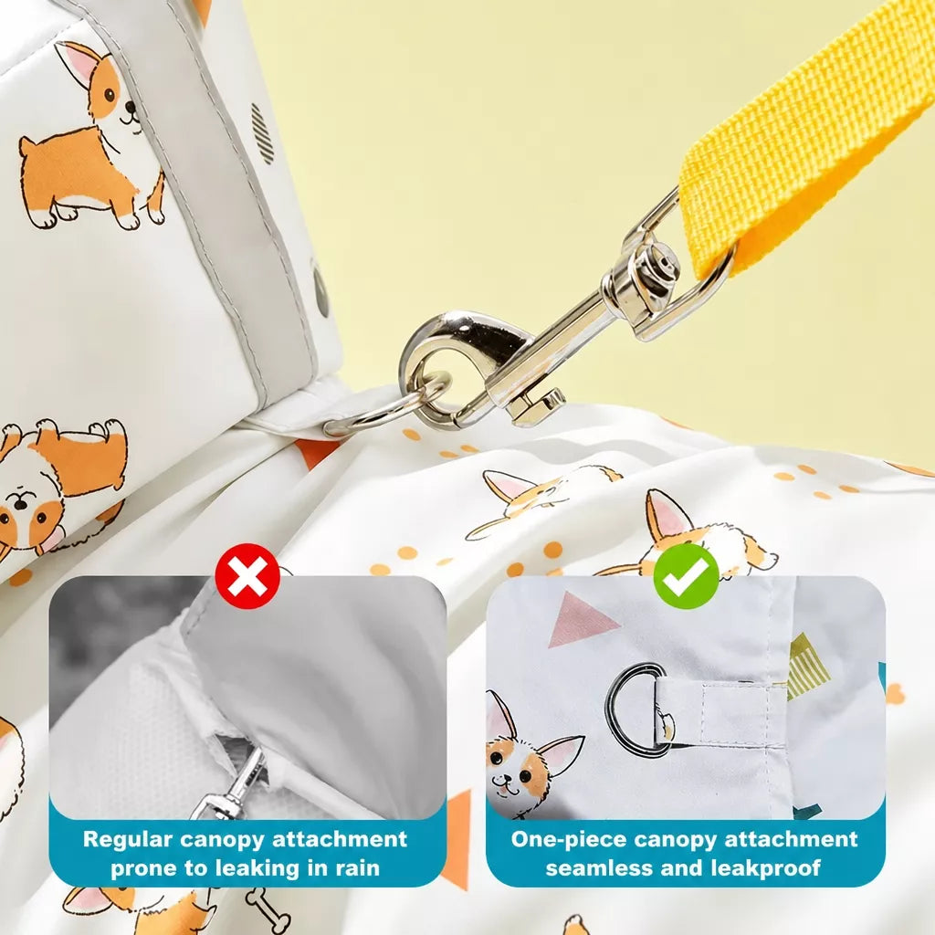 Full-Coverage Waterproof Raincoat for Small Dogs
