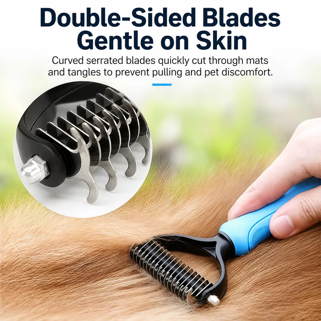 Dog & Cat Grooming Comb for Loose Hair and Tangles