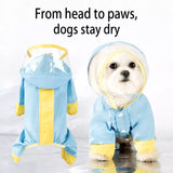 Hooded Reflective Dog Raincoat
