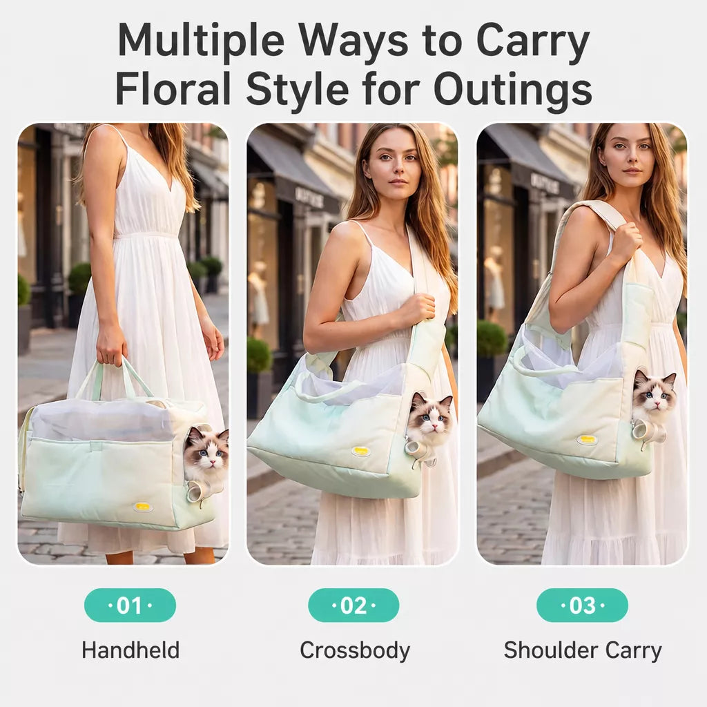 Pet Carrier Backpack & Shoulder Bag for Small Dogs and Cats