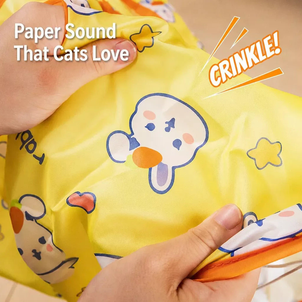 Foldable Oxford Cloth Cat Tunnel Toy with Crinkle Sound