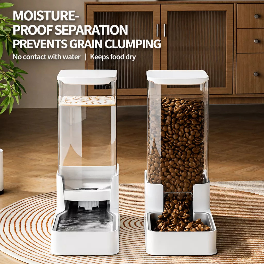 Elevated Dog & Cat Feeding Station with Water Dispenser