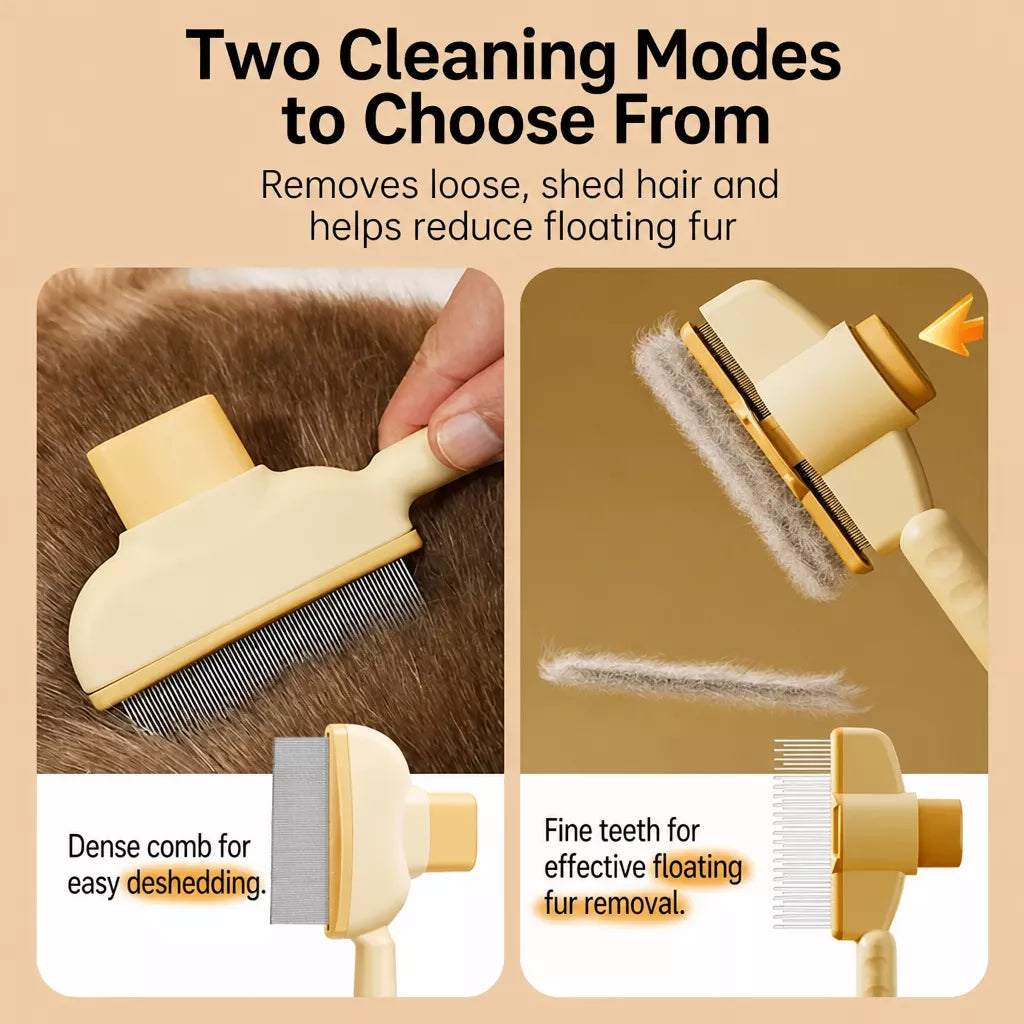 Self-Cleaning Detangling Brush for Cats and Dogs