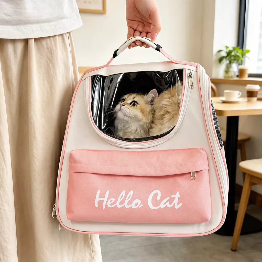 Pet Carrier Backpack with Breathable Design for Travel