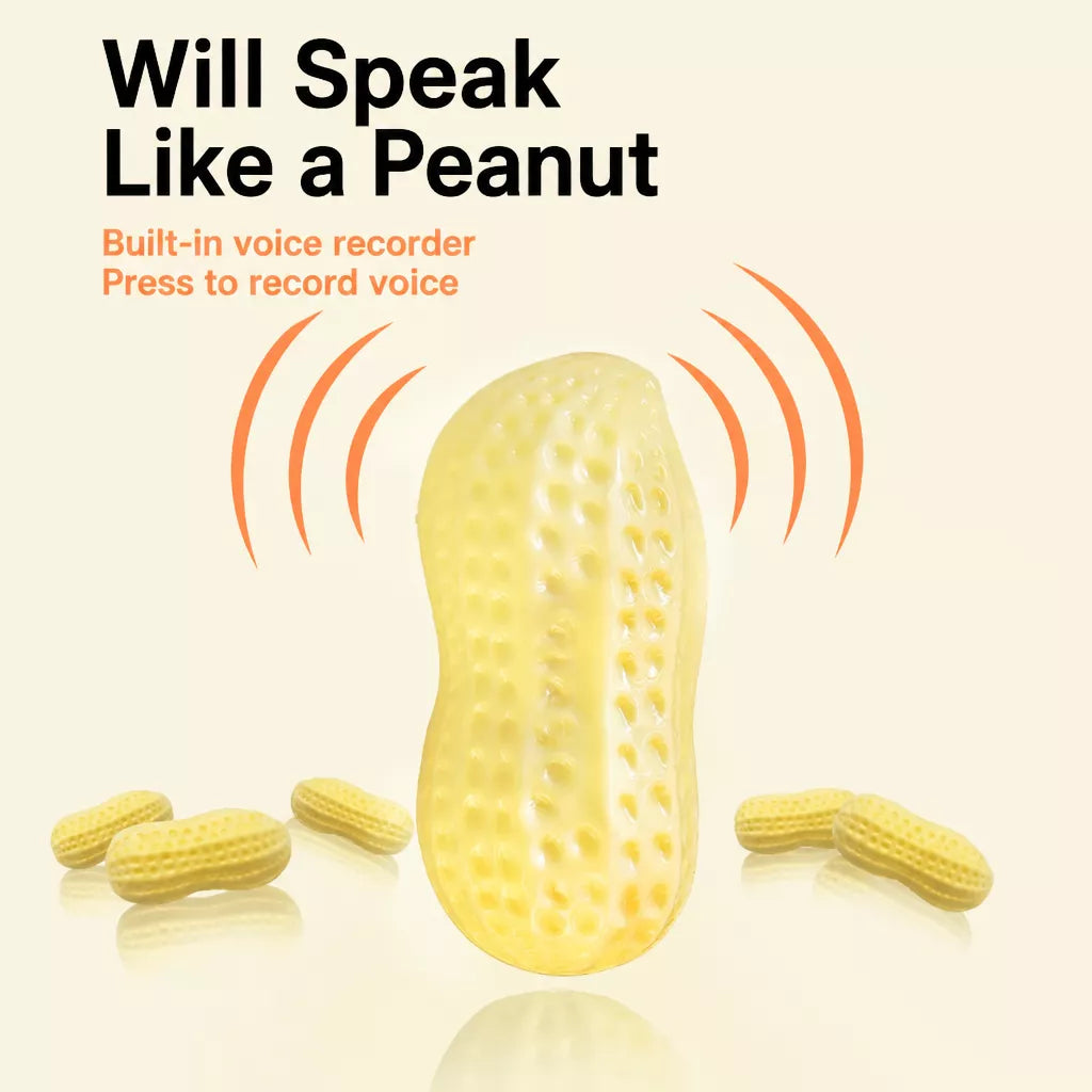 Squeaky Peanut-Shaped Dog Toy