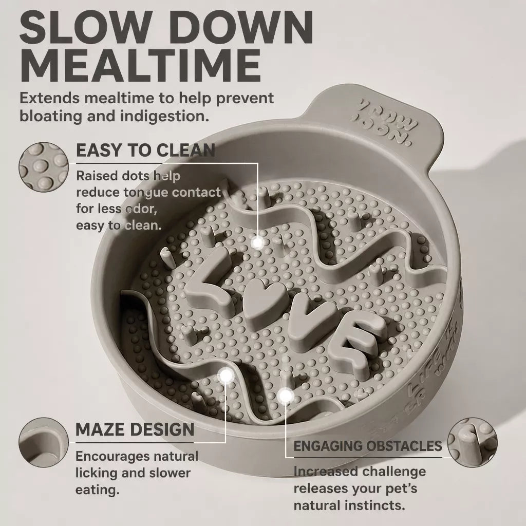 Slow-Feeder Bowl for Dogs and Cats