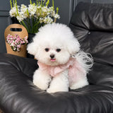Pet Princess Dress with Leash Ring for Small Dogs and Cats
