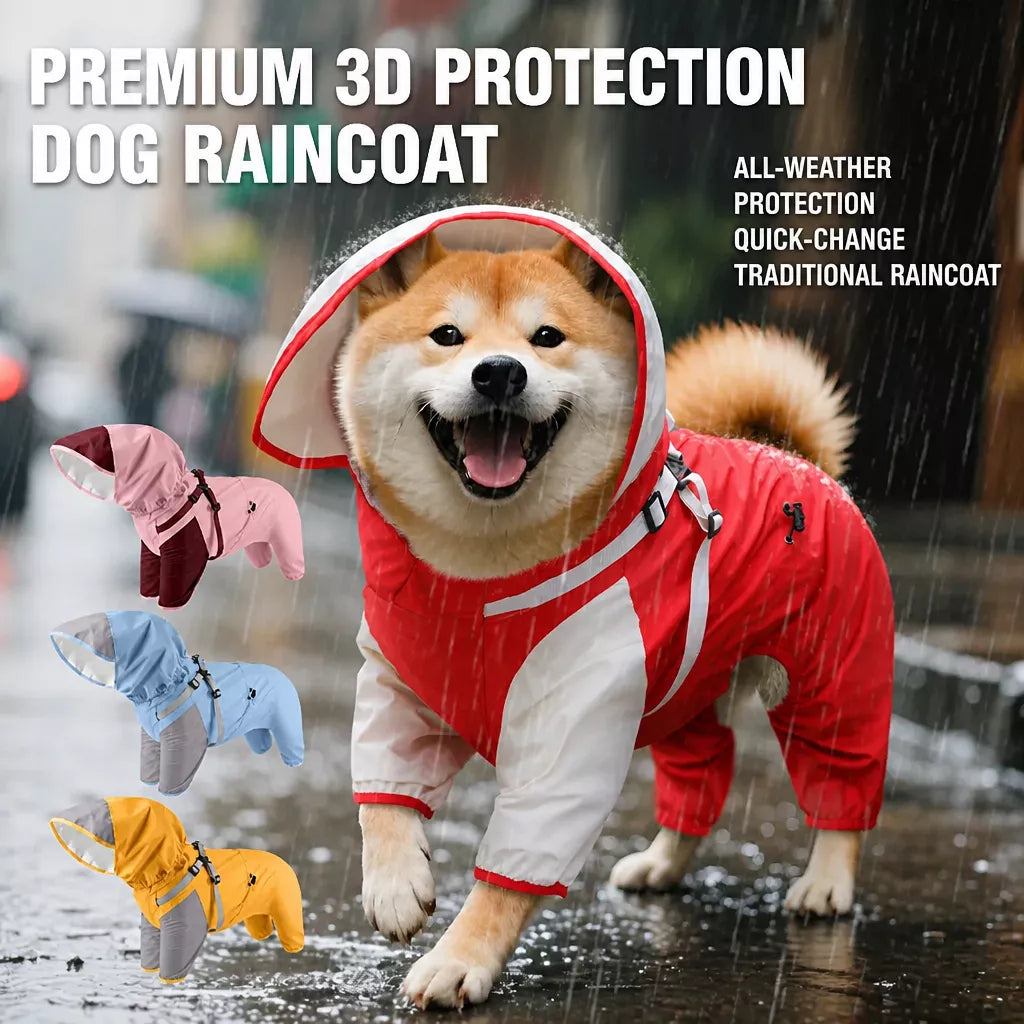 Four-Legged Waterproof Dog Raincoat
