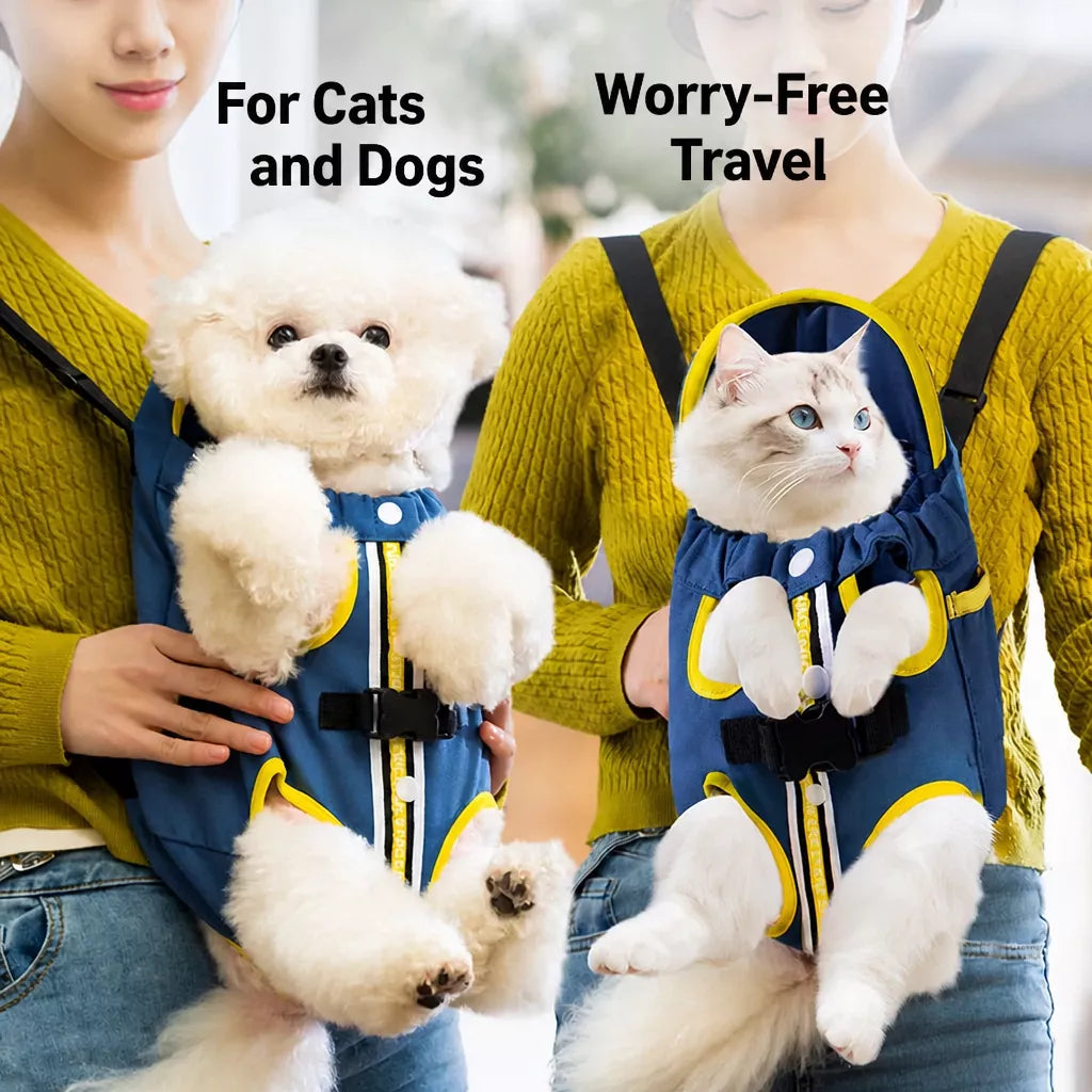 Pet Carrier Backpack for Cats and Dogs, Front or Back Carry