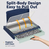 Plastic Dog Potty Tray with Wall Options and Pull-Out Drawer