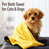 Quick-Dry Polyester Pet Bath Towel for Dogs & Cats