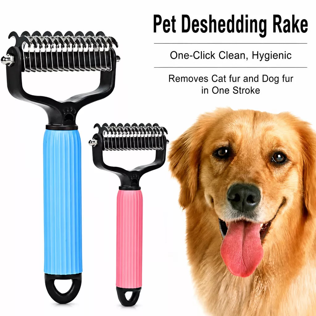 Pet Detangling and Deshedding Comb for Dogs and Cats