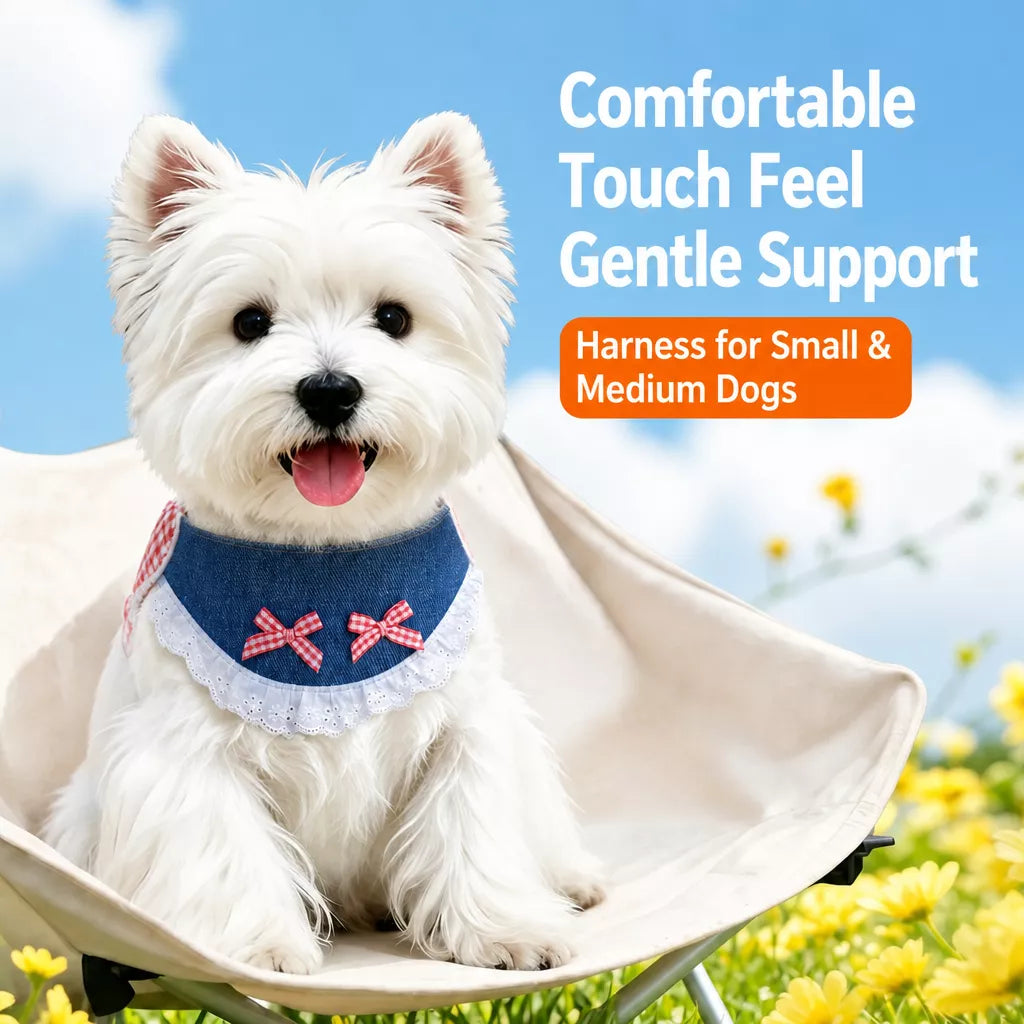 Dog Harness and Leash Set for Small to Medium Dogs