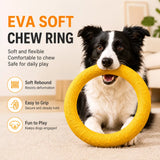 Silicone Dog Ring Toy for Fetch and Tug Play