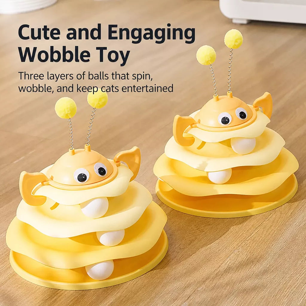 Interactive Cat Spinning Track Ball Toy