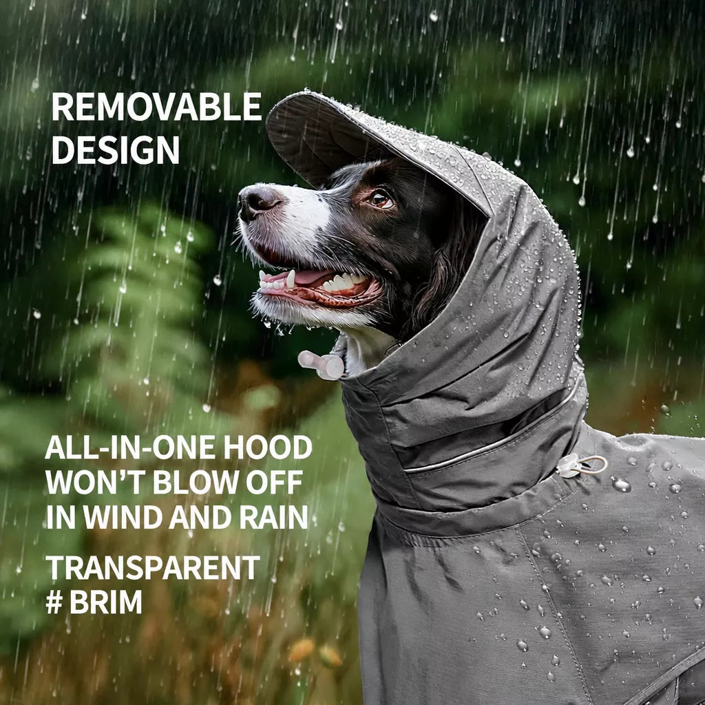 Four-Leg Rain Jacket for Medium to Large Dogs