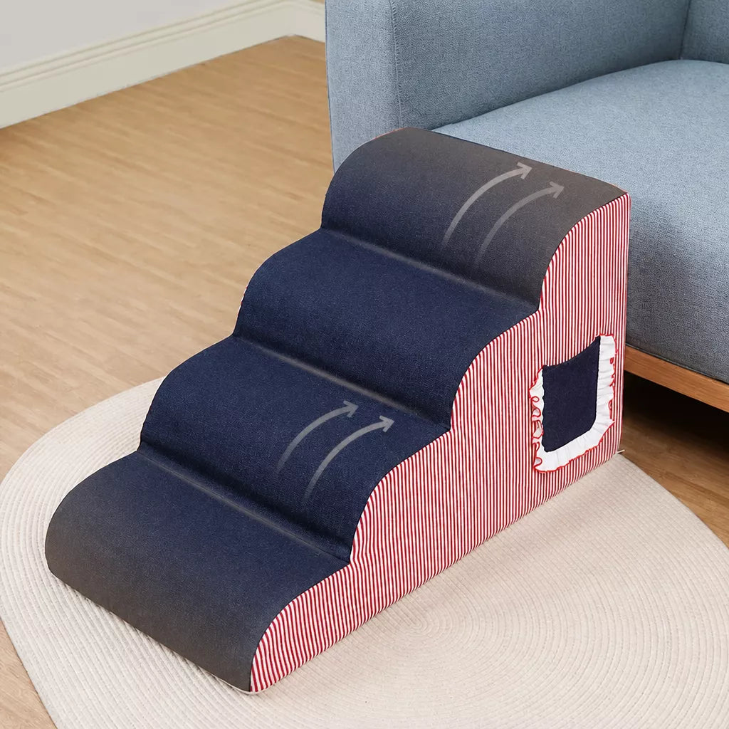 Pet Stairs for Small Dogs with Removable, Washable Design