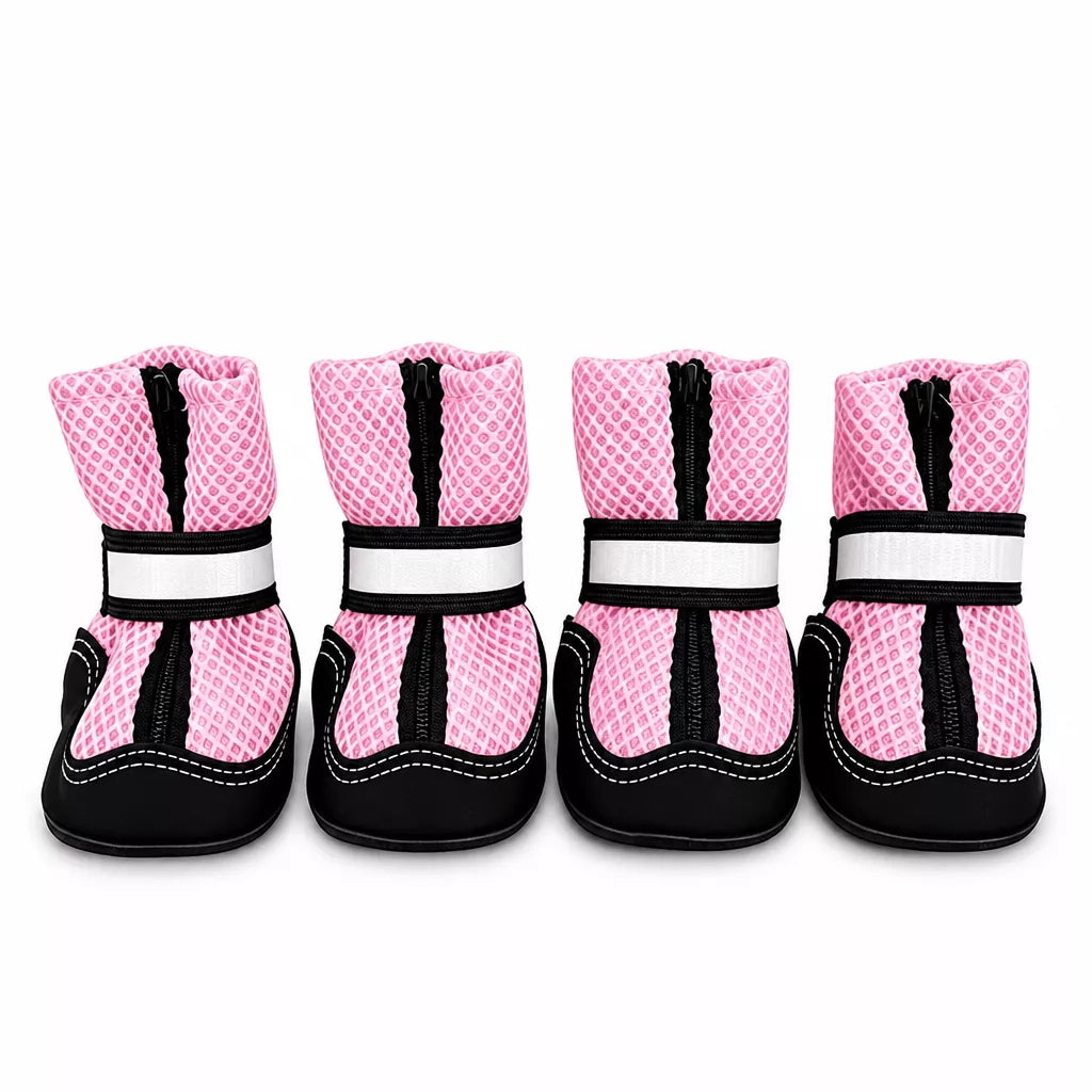 Breathable Mesh Dog Shoes with Zipper Closure