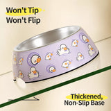 Tip-Resistant Stainless Steel Pet Bowl for Dogs and Cats