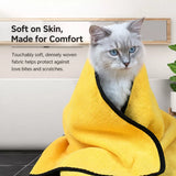 Quick-Dry Polyester Pet Bath Towel for Dogs & Cats