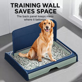 Plastic Dog Potty Tray with Wall Options and Pull-Out Drawer