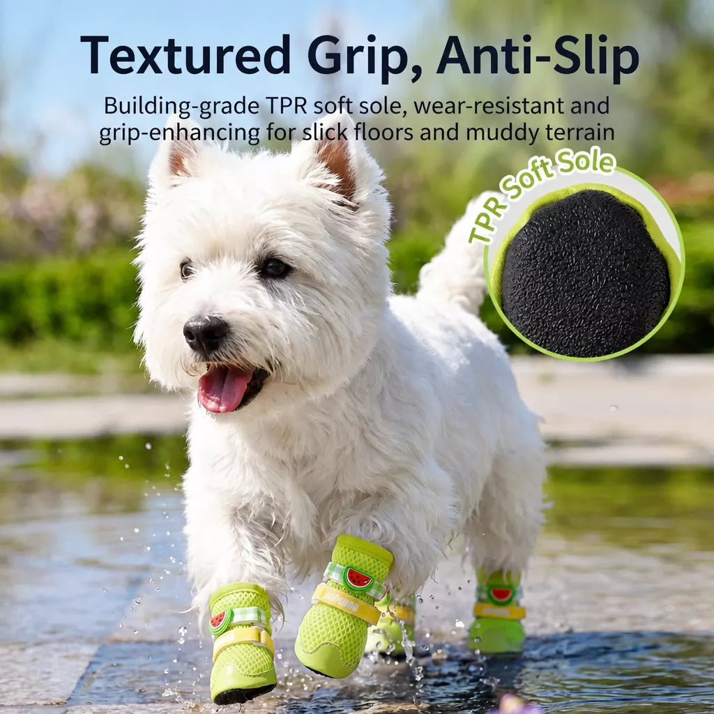 Breathable Soft-Sole Dog Shoes for Outdoor Walks