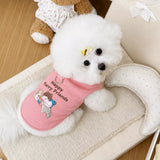 Lightweight Cotton Dog Tank Top with Ruffle Trim