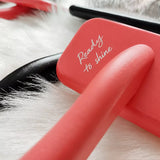 Cushion-Backed Wood-Handle Pin Brush for Cats and Dogs
