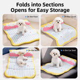 Foldable Cotton Pet Bed with Bolster Sides for Dogs and Cats
