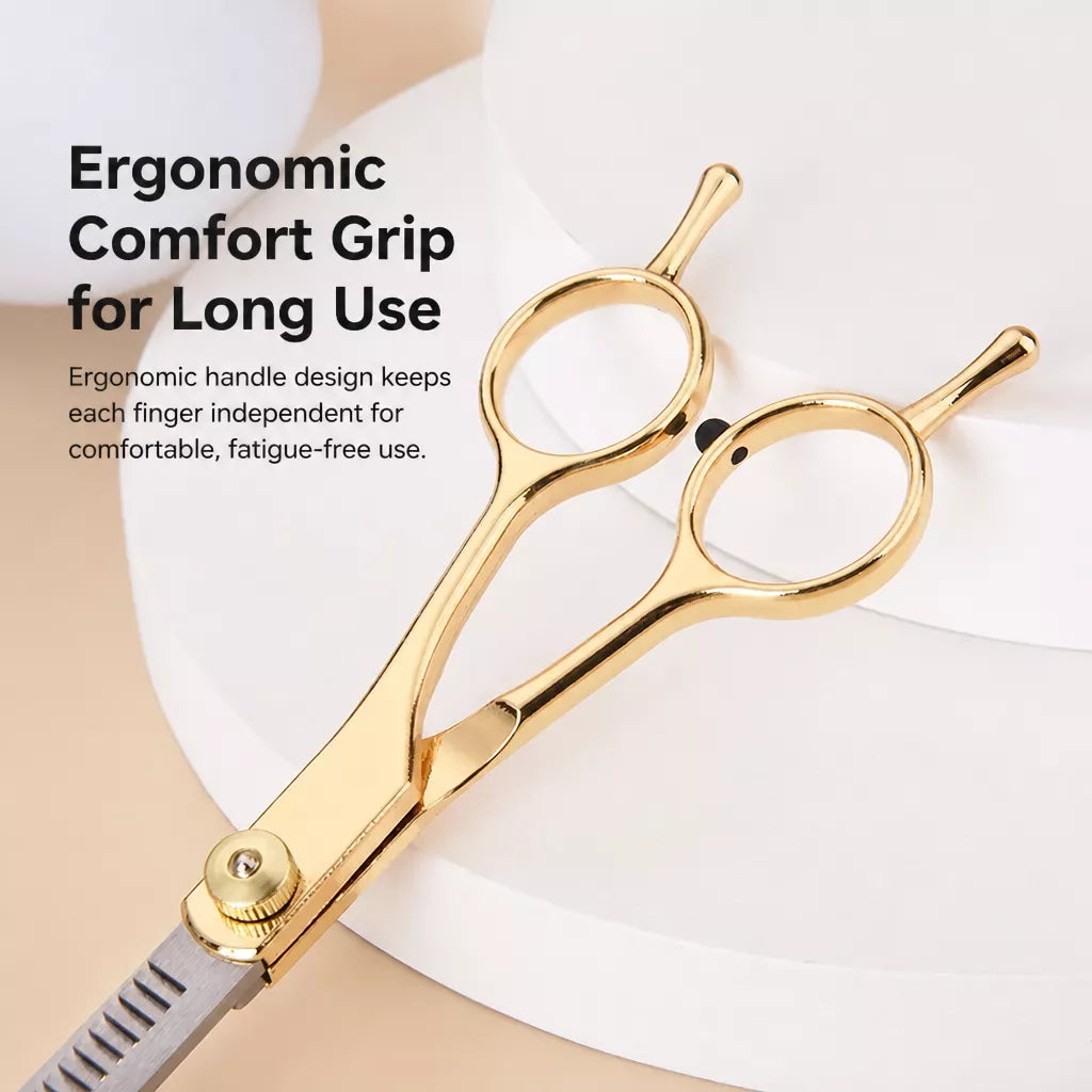 Dog Grooming Shears Set with Thinning, Curved & Straight Shears